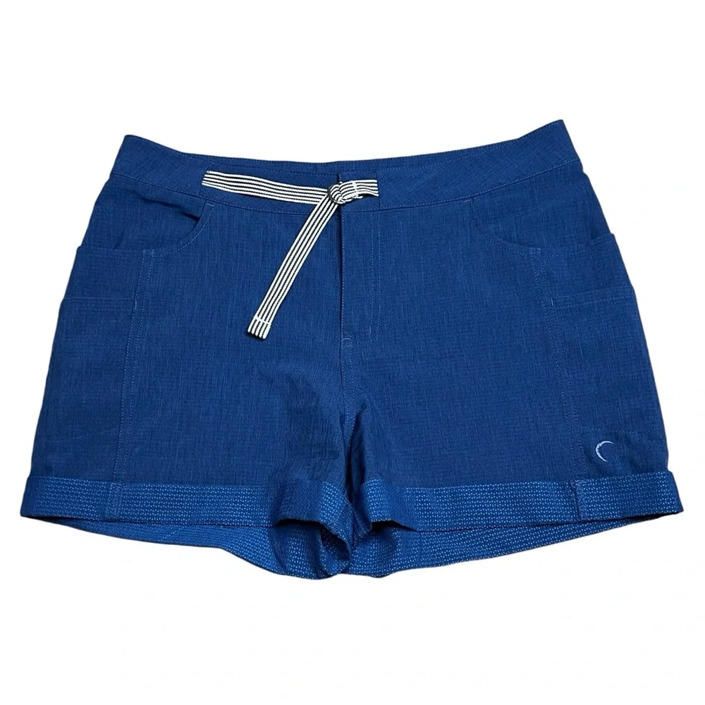 ZYIA Blue Drawstring Athletic Shorts - Picture 1 of 8